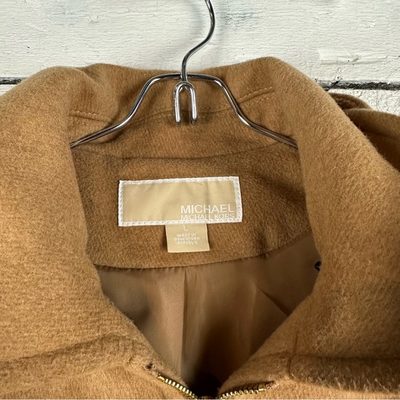 Michael kors zip front walker coat wool blend camel - Picture 4 of 7